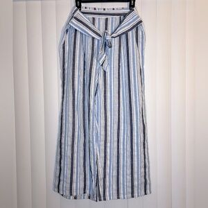 Mlle Gabrielle Blue and White Striped Pants